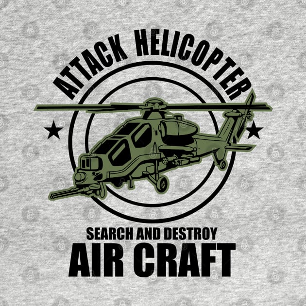 ATTACK HELICOPTER GREEN by beanbeardy